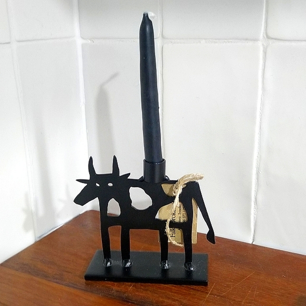 Swedish Bengt Lindberg Iron Candle Holder